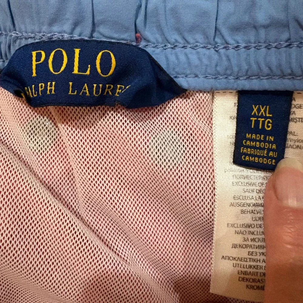 Polo Ralph Lauren Swim Trunks Salmon XXL Mesh Lined Drawstring Board Shorts
